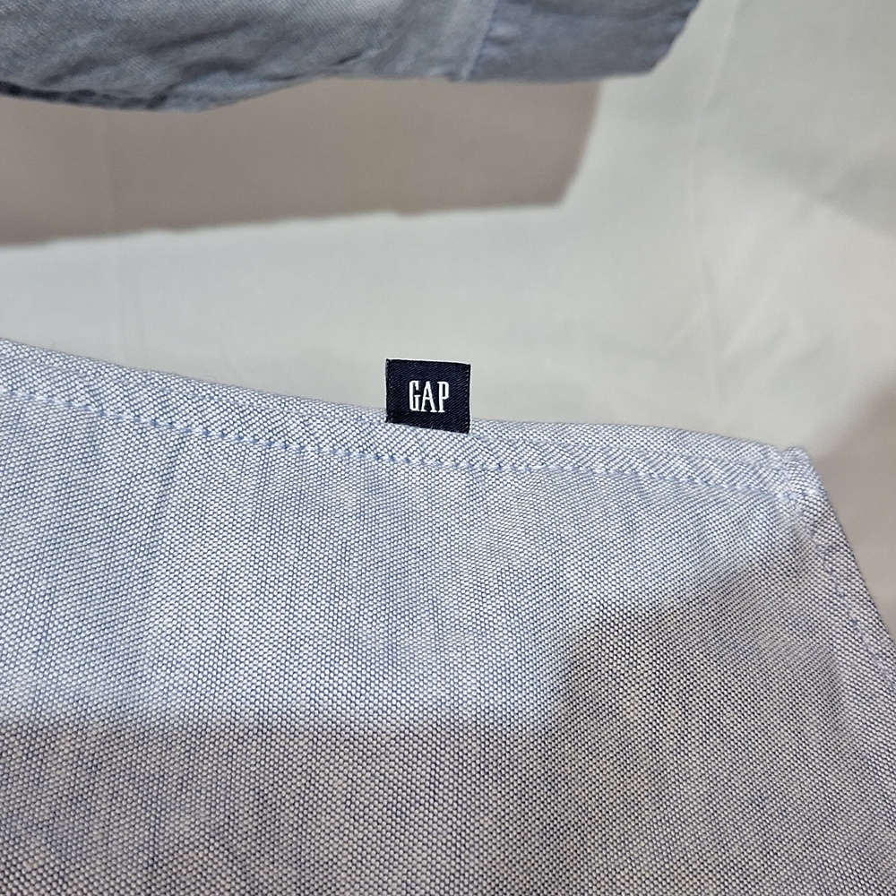 Gap Men's Long Sleeve Oxford Shirt Size XL Dutch Blue - Picture 6 of 11